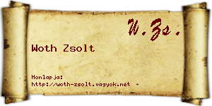 Woth Zsolt névjegykártya