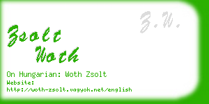 zsolt woth business card